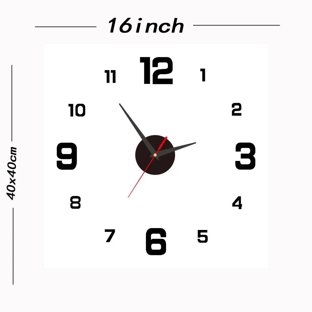 Originality Wall Clock Silent Non-Ticking Battery Operated Wall-mounted Clock Living Room Bedroom Kitchen Office Classroom
