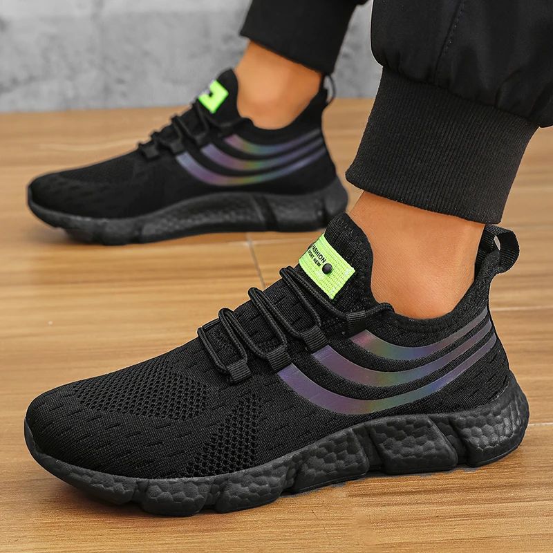 Tênis Esportivo Masculino Casual Leve Respirável Antiderrapante Calçados para Corrida e Caminhada ao Ar Livre Tênis Esportivo para Jogging