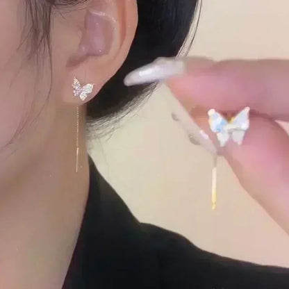 Brincos de Folhas Douradas com Cristal Verde para Mulheres Acessórios Diários de Individualidade Presentes de Joias para o Dia dos Namorados Aniversário