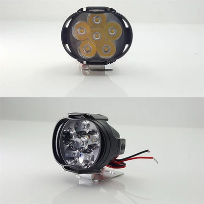 6 LED Motorcycle Auxiliary Headlight Spotlights Work Light High Brightness Waterproof Scooters Autocycle Car Headlight Bulbs