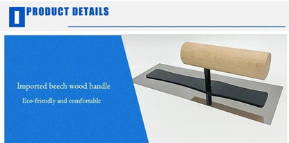 Ferramentas de raspagem de concreto de construção de 24 cm, desempenadeira de gesso de aço inoxidável, desempenadeiras de gesso, desempenadeira de cimento para piso de azulejo, parede e lama
