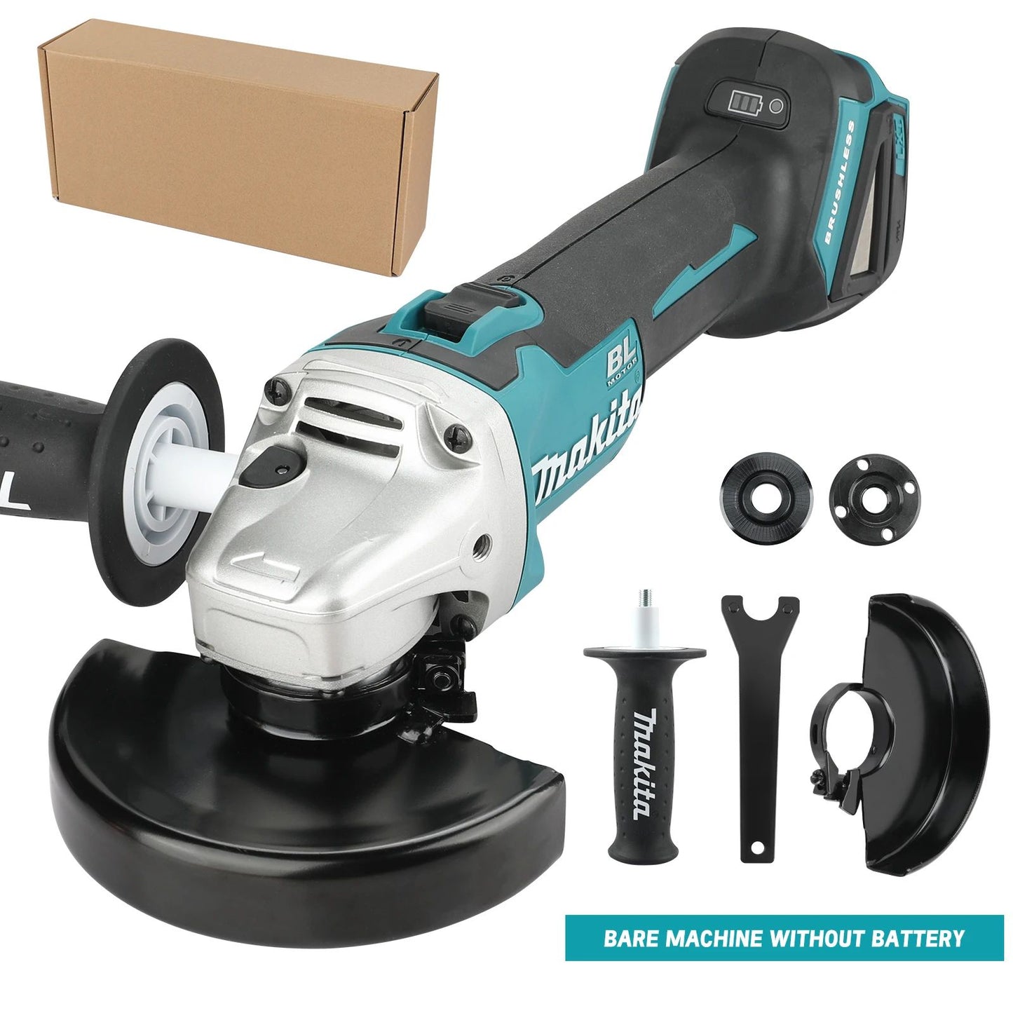 Retífica/Esmerilhadeira a Bateria Makita 18V DGA504, Disco 125mm, 6,0Ah Li-Ion - Esmerilhadeira Angular de 4-1/2" / 5", Para Desbaste de Metal e Corte de Madeira