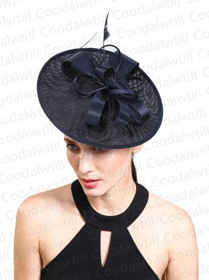 Wedding Mesh Fascinators for Women Tea Party Hat Kentucky Derby Headpiece Feather Fancy Hats Wedding Church Hatinator Headband