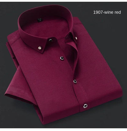 New Men's White Shirt Korean High End Version Free Shipping Popular Clothes Short Sleeve Long Sleeve Casual Suit Bottom Shirts