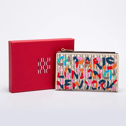 Printed Women's Long Wallet Luxury Brand Retro Classic PVC Material 2025 New Fashionable Simple Card Bag