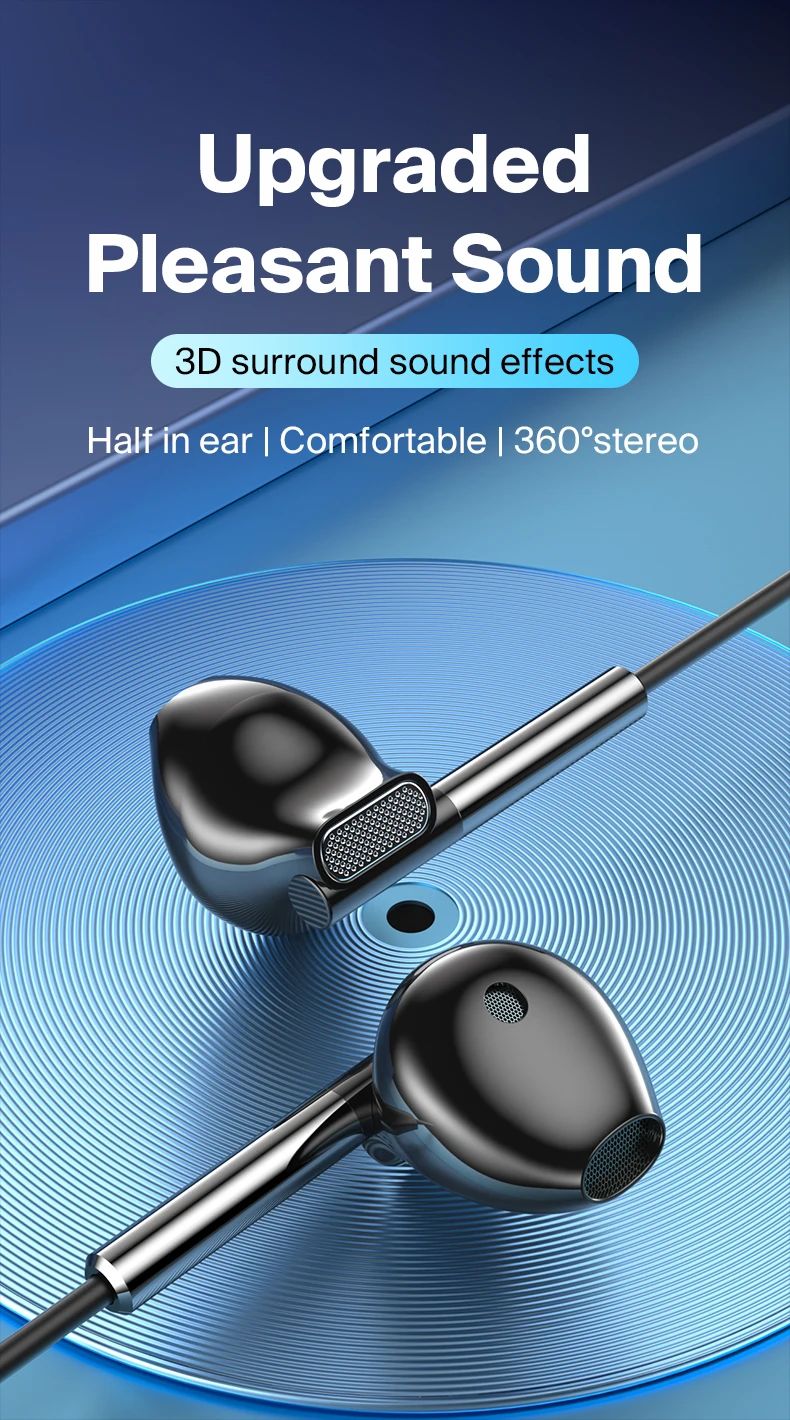EARDECO 3.5mm/Type-C Noise Canceling Headphone Wired Headphones Bass Hifi Wired Earphone Earbuds Stereo Mic Earphone with Wire