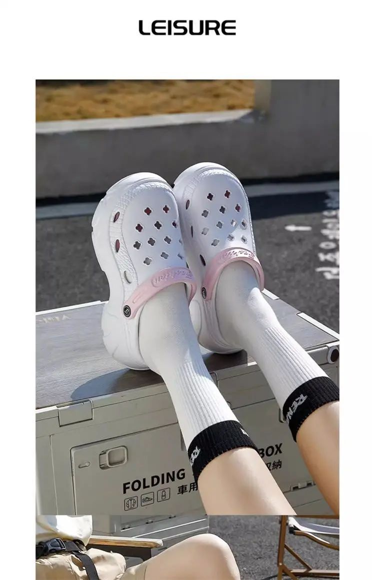 Chunky Platform Clogs Sandals Women 2025 Summer Soft Thick Bottom Beach Garden Shoes Woman Slide Non Slip Eva Wedge Slippers