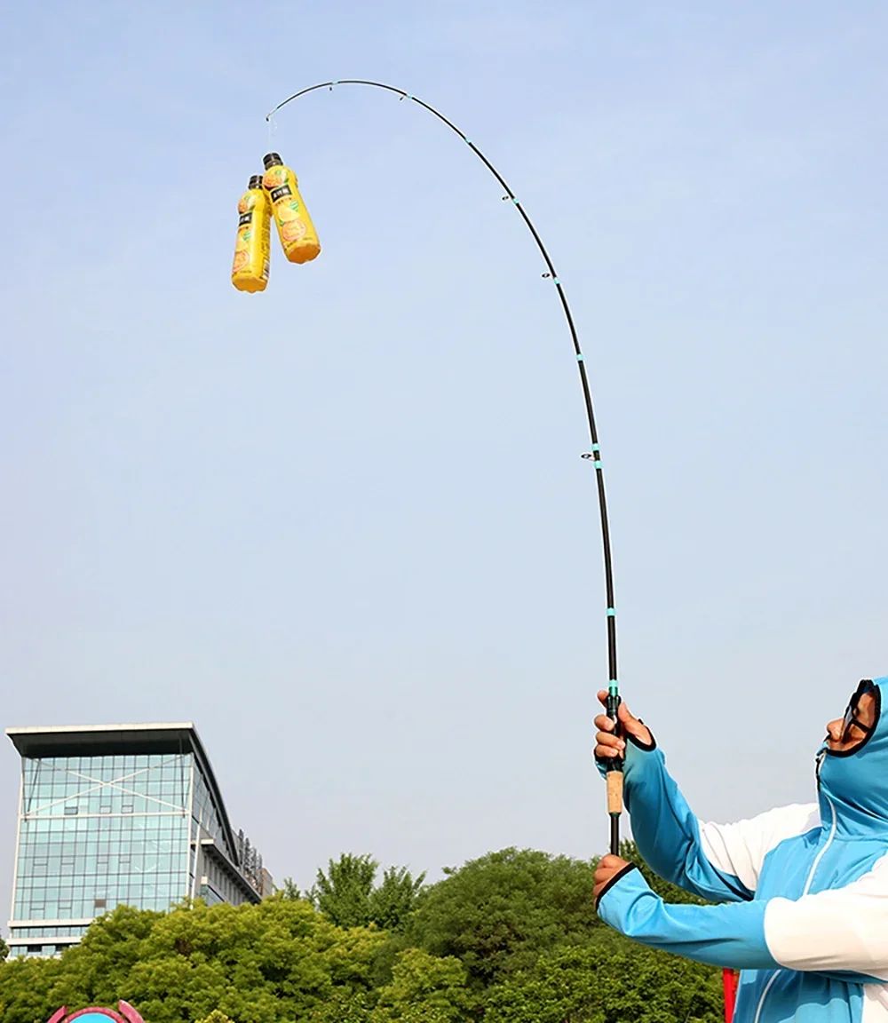 Vara de Pesca de Arremesso e Spinning, Ponta Sólida ML 1,8/2,1m, Ultraleve, para Jigging de Trutas, 4/5 Seções, Pesca