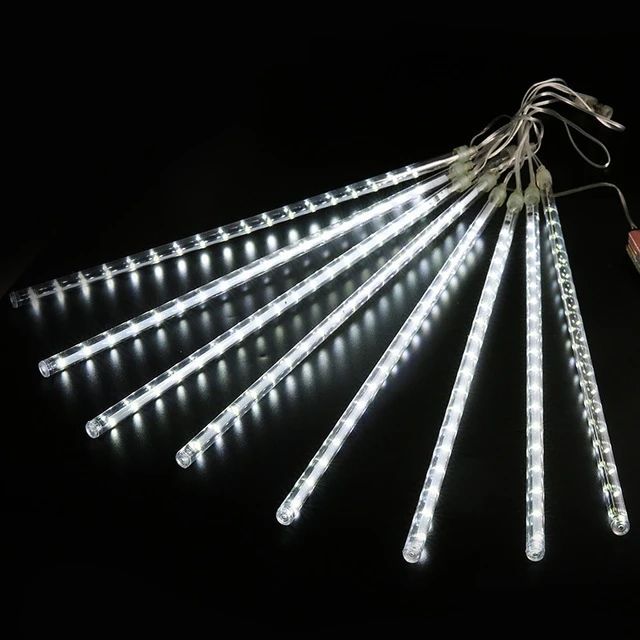 30/50CM LED Meteor Shower Rain Lights Waterproof Falling Raindrop Fairy String Light for Christmas Holiday Party Patio Decor