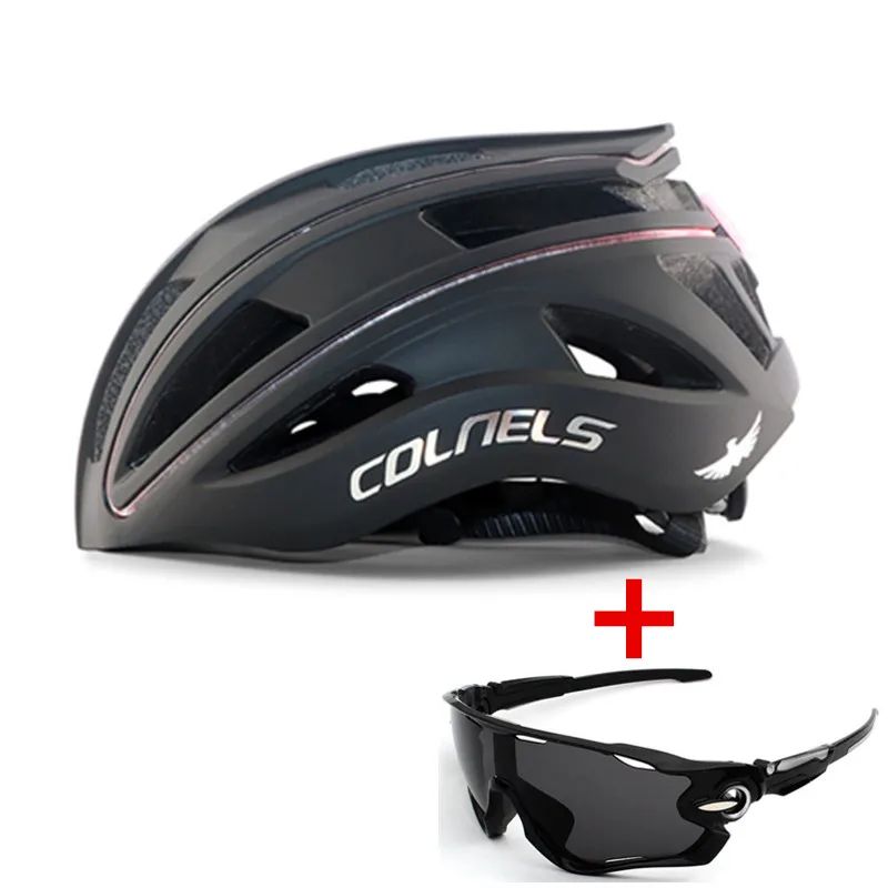 Capacete de Ciclismo Profissional COLNELS com Lanterna Traseira USB e Barra de Luz para Ciclismo de Estrada e Esportes ao Ar Livre