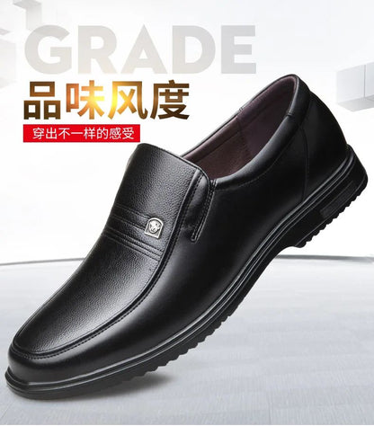 Genuine Leather Handmade Shoes Men Loafers Slip On Business Casual Shoes Classic Soft Leather Hombre Breathable Men Shoes Flat