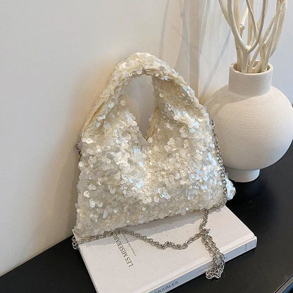 Exquisite Shining Sequins Square Women's Shoulder Bag Popularity Stylish Design Handbags High Quality Solid Sweet Crossbody Bags
