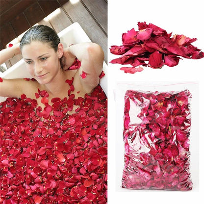 1 embalagem de Banho Spa Rosa Flor Chuveiro Pétalas Secas Banho Massageador Corporal Clareador Alivia Pétalas de Rosa Secas Perfumadas Flores Naturais 10g