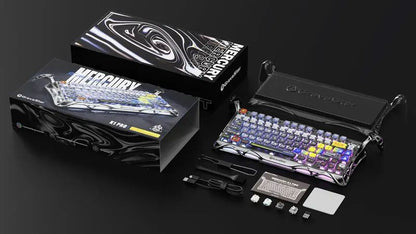 Teclado Mecânico Gravastar K1 Sem Fio Bluetooth em Liga de Alumínio Tri-Modo RGB Acessórios de PC para Jogos E-sports