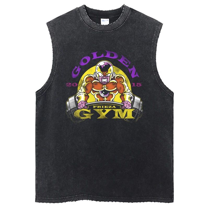 Streetwear Gym Sleeveless Tshirt Vintage Sports Tank Tops Sleeveless Dragon Ball Anime Graphic Harajuku Cotton Vest T-Shirts