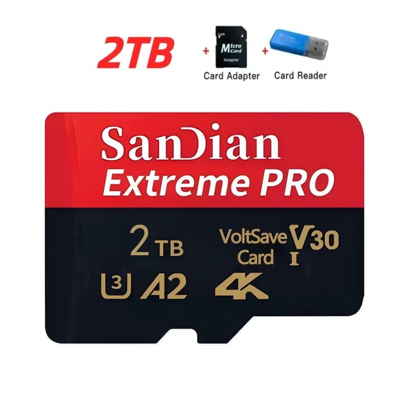 Cartões Micro Memória 128GB Cartão TF Original 1TB/2TB Cartão Flash de Alta Capacidade Classe 10 Cartão SD de Alta Velocidade para PC/celular/Câmera/Mac
