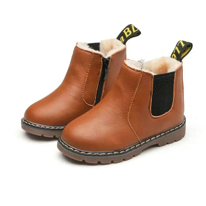Children's Boots for Boys Girls Toddlers Little Kids Fashion Classic Ankle Boots Warm Rubber Chelsea Boots British Style 21-36