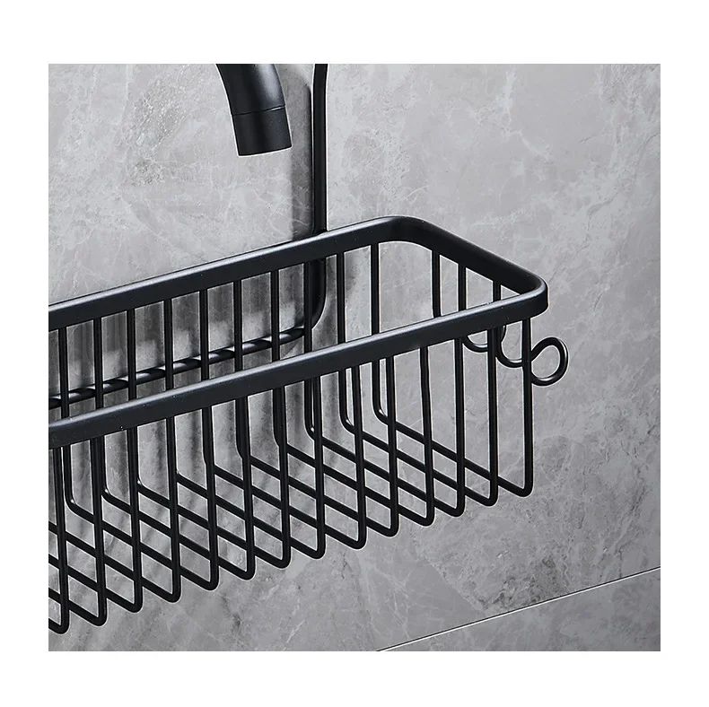 Aluminium Bathroom Shelf Without Drilling, Shower Shelf Shelves Shampoo Holder, Basket Storage Organizer Bathroom Accessories