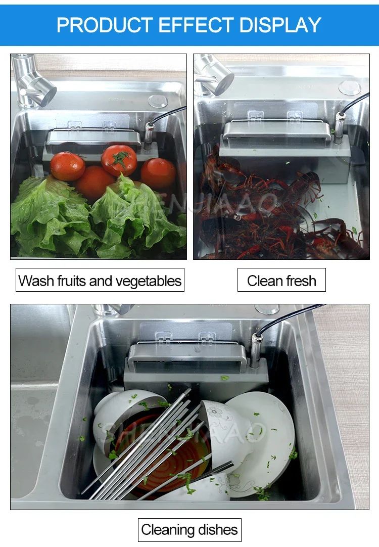 Ultrasonic Dishwasher Automatic Household Portable Sink Dishwasher Small Free-standing Installation-free Kitchen 110V/220V