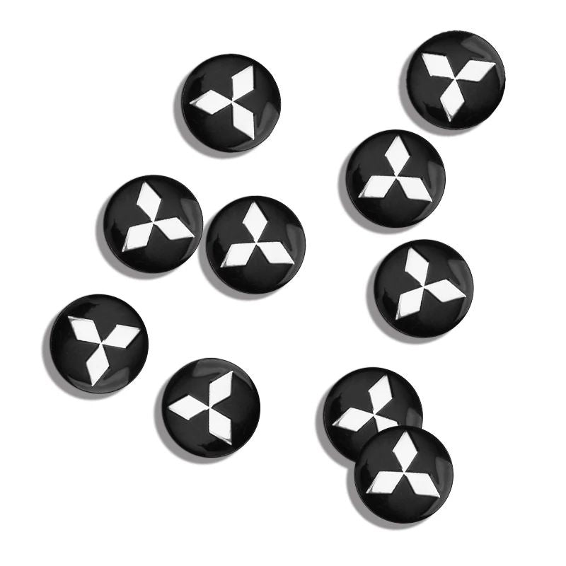 Emblema de 14mm para Chave de Carro, Adesivos para Chave de Carro de Reposição para Mitsubishi Logo ASX Outlander Lancer Pajero Eclipse Galant Mirage