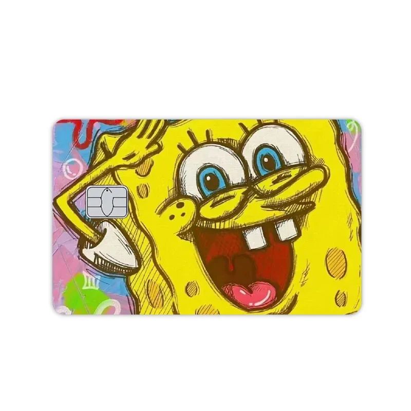 Bob Esponja Crachá Adesivo DIY Decore Exquisito Cartão de Banco Casal Estudante Material Escolar Decalques Patch Documentos Presente de Aniversário