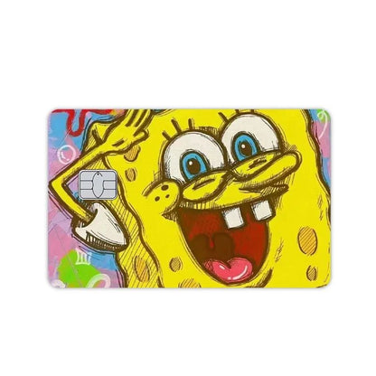 Bob Esponja Crachá Adesivo DIY Decore Exquisito Cartão de Banco Casal Estudante Material Escolar Decalques Patch Documentos Presente de Aniversário