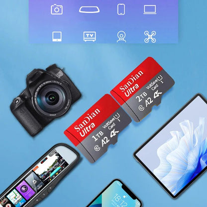 Brand-New SD Cards 2TB Flash Memory Card 128GB High-Speed Micro TF Card 512TB Class10 Mini Memory Card for Phones/PC/Cameras