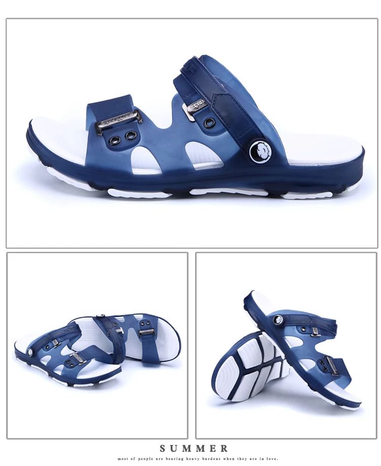 Summer Sandals Men Slippers Outdoor Beach Casual Shoes Zapatos De Hombre Indoor Durable Anti Slip Peep Toe New