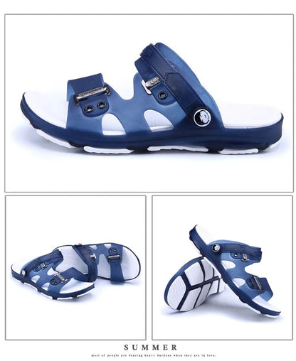 Summer Sandals Men Slippers Outdoor Beach Casual Shoes Zapatos De Hombre Indoor Durable Anti Slip Peep Toe New