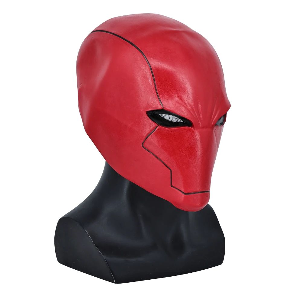 Cosplay Masks Superhero Red Hood Helmet Latex for Adult Man Face Masks Halloween Party Masquerade Carnival Costume Prop