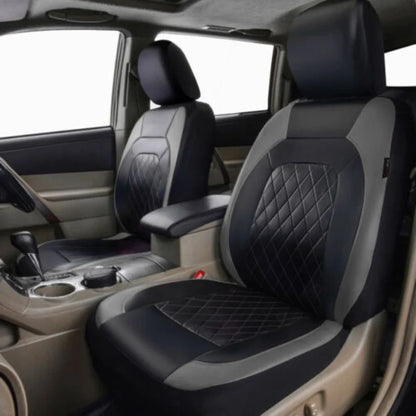 Capas de Assento de Carro em Couro PU Universal para a Maioria dos Carros, Compatíveis com Airbag, Acessórios de Interior de Carro, Almofada de Capa Dianteira/Traseira/Conjunto Completo