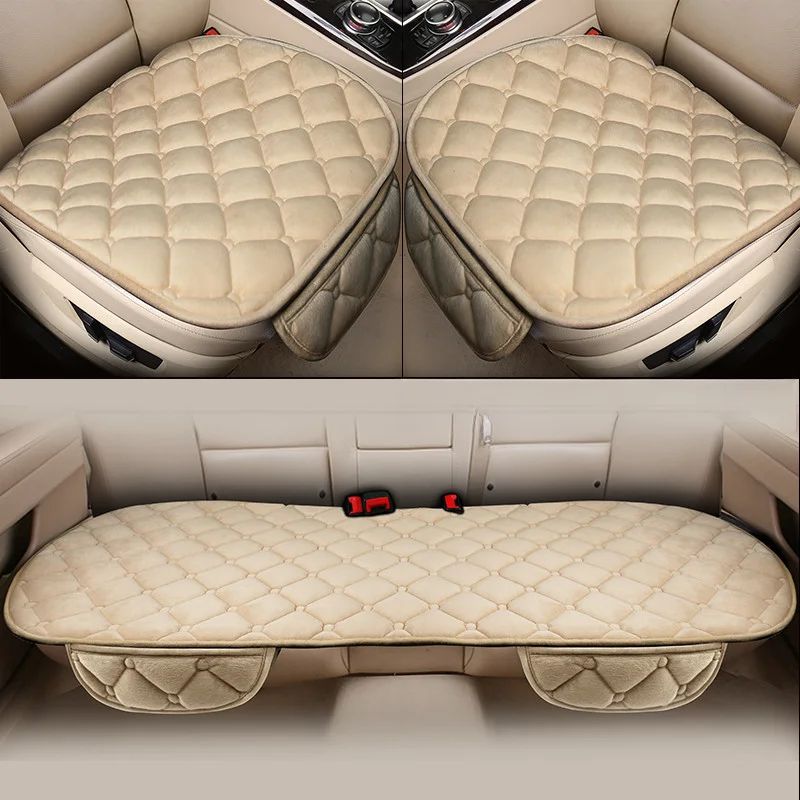 Capas De Assento Quentes Protetor De Almofada De Assento De Carro Capa De Assento De Pelúcia Outono Inverno Universal Para Sedã Hatchback SUV Tapetes De Assento