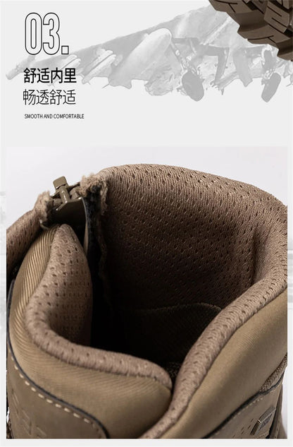 High Top Waterproof Men's Tactical Boots Hiking Shoes Large Size 47 Outdoor Sneakers Hiking Boots Non Slip Motorcycle Boots Men