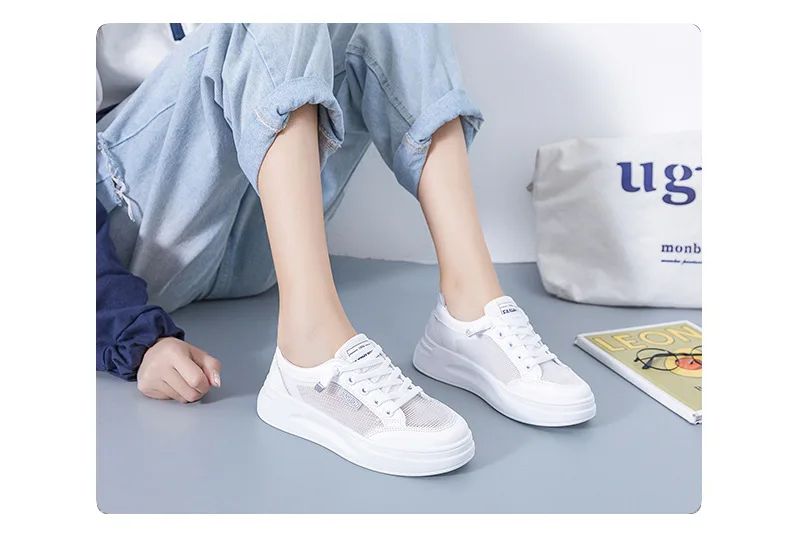 2024 White Tennis Athletic Woman Running Shoes Female Casual Sneaker Sports Comfortable Trend Loafers Skateboard Summer Leather