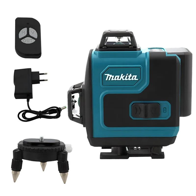 Nível a Laser Makita 16 Linhas Profissional Horizontal Vertical Laser Verde Automático 360° Autonivelante Nível a Laser Ferramentas de Construção