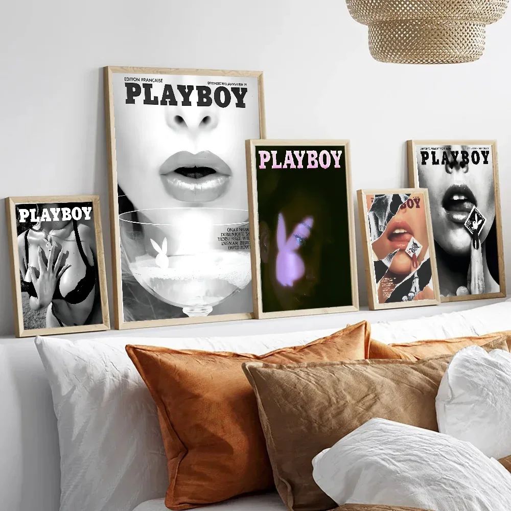 Sexy Female Celebrities Magazine Playboy Canvas Painting Poster HD Quality Poster Wall Art Painting Study Room Wall Decor