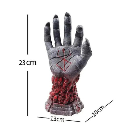 23cm Berserk Mão de Deus Anime Figura Mão do Diabo Estatueta Mão de Deus Estátua Modelo Colecionável Bonecas Brinquedos Presente Decoração de Casa