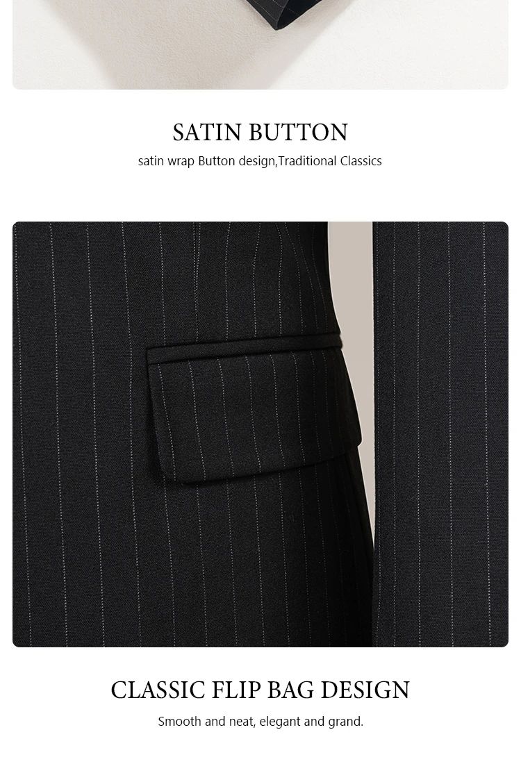 ST Cassy high-quality blue striped suits for men slim fit luxurious and elegant men's business suit 3-piece set full men's suit