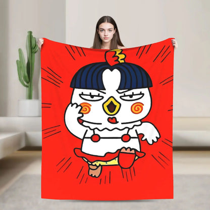 Spicy Chicken Noodle Hot Buldak Blanket Soft Warm Throw for Living Room Travel Office Flannel Bedding Quality Bedspread Design