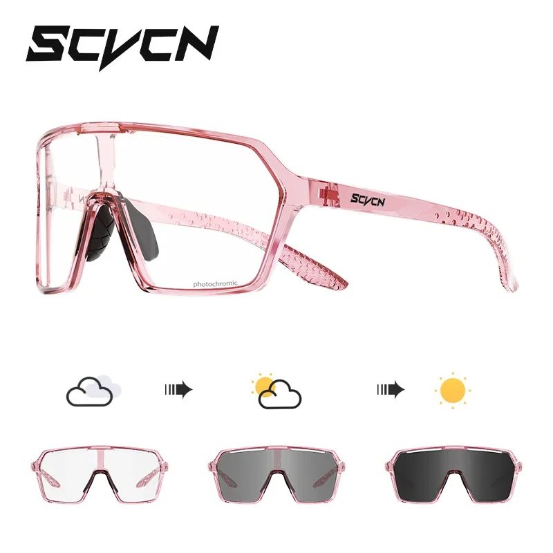 SCVCN Cycling Sunglasses Men Photochromic Glasses Fashion for Women Bike Mountain Road Bicycle Eyewear Cycle Goggles UV400 MTB