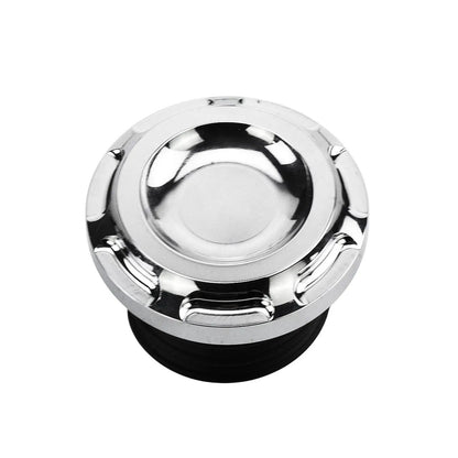 Tampa de combustível/óleo cromada preta para motocicleta Harley Sportster 883 1200 XL XR Iron Dyna Touring Softail FLHR
