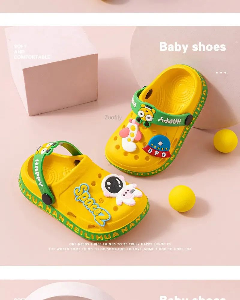 New Children Kids Baby Boys Girls Mules Clogs Summer Soft Sole Garden Beach Slippers Sandals Cave Hole Baby Shoes for Boys Girls