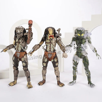 Filme Clássico NECA Ultimate Series Predador 7" Caçador da Selva vs Ovos Alienígenas PVC Boneco Articulado Colecionável