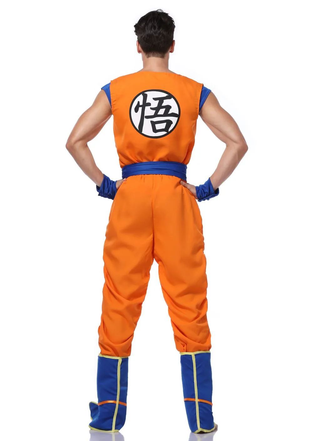 Halloween Japanese anime Adult Orange Suits Son Goku Masquerade Cosplay Anime Superheroes Role Play Dress Up