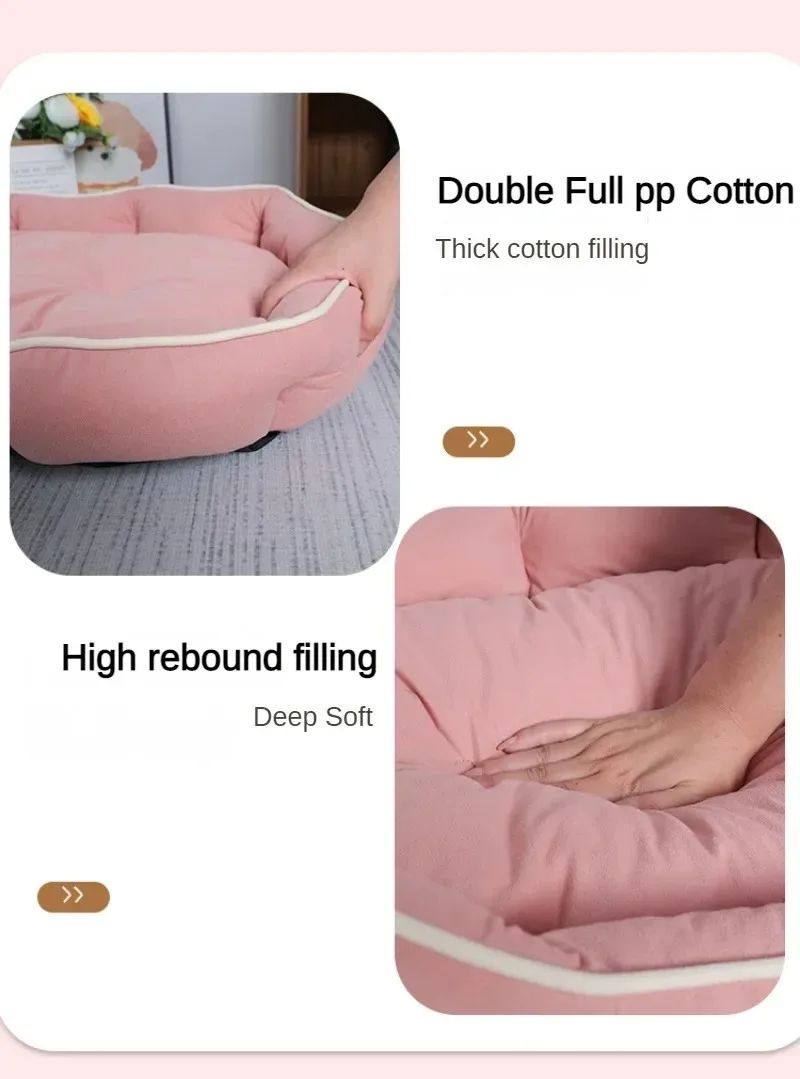 Cama de cachorro gato de inverno Cama de sofá para cães e gatos de estimação Quadrada Cama para cães de estimação Ninho de estimação grande Universal Personalizado Cama de camurça para cães Tapete