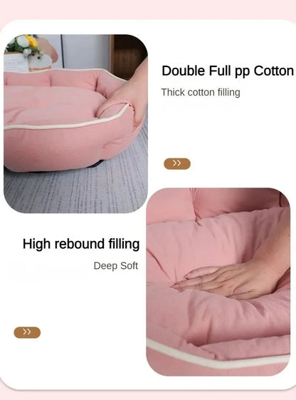 Cama de cachorro gato de inverno Cama de sofá para cães e gatos de estimação Quadrada Cama para cães de estimação Ninho de estimação grande Universal Personalizado Cama de camurça para cães Tapete