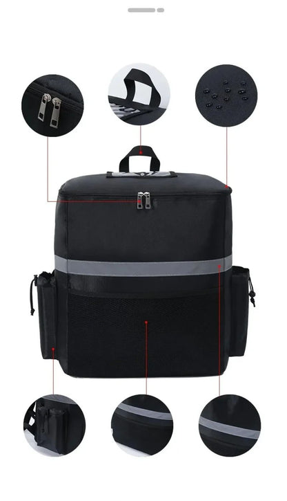 Large Capacity Thermal Bag Waterproof Insulated Picnic Lunch Container Outdoor Travel Camping Delivery Backpack Food Storage Bag