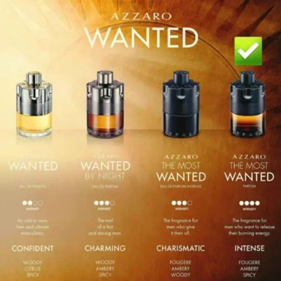 Perfume Azzaro The Most Wanted Parfum Charm EDP Intense Amadeirado Especiado Sedutor Duradouro 100ml Presente