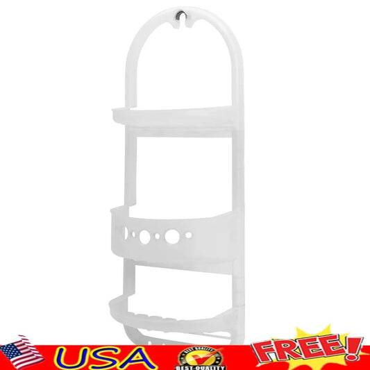 Heavy Duty Over Shower Caddy with 2 Shelves Deep Basket No Tools Needed Easy Installation Rust Resistant Bathroom Storage