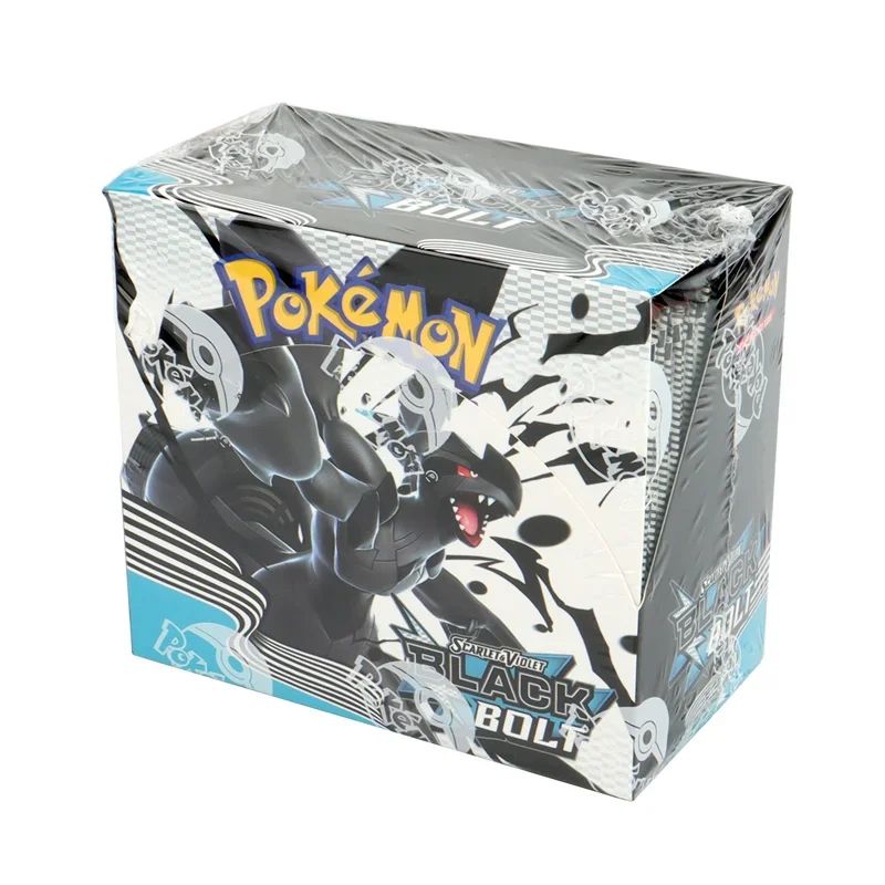 Novos jogos 4-36Pacote de Cartas Pokémon em Inglês Caixa de Booster Black Bolt White Flare Cartas de Batalha Pokémon Troca de Jogo Presente